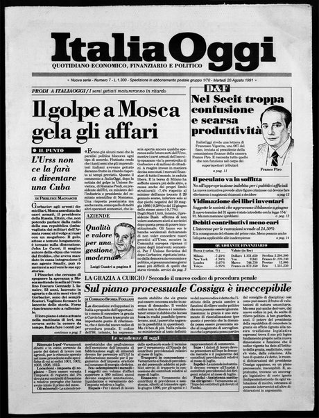 Italia oggi : quotidiano di economia finanza e politica